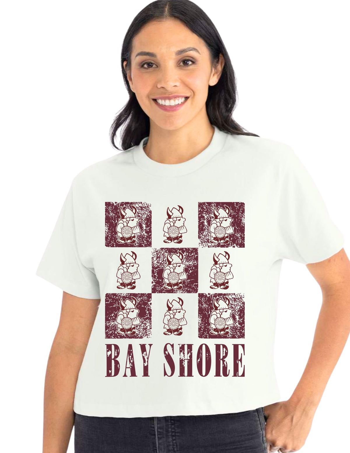 The Crop Checker Board Tee